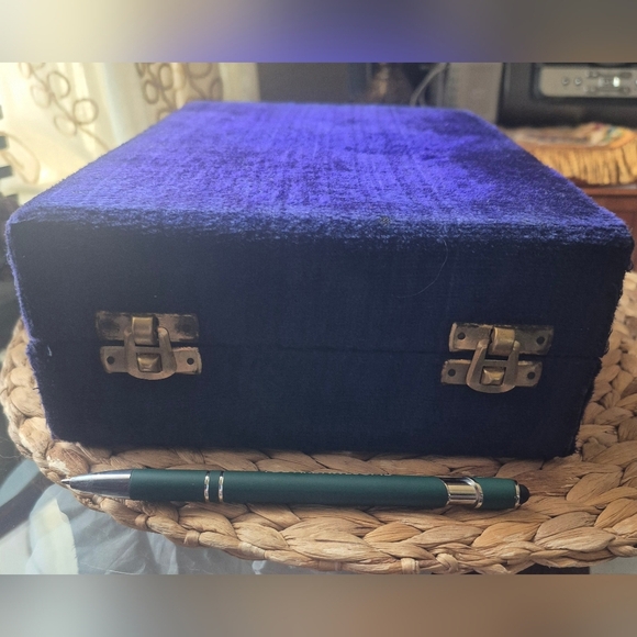 Set of 2 Vint. Solid Brass Stemmed Tulip CHAMPAGNE FLUTES In Velvet Box - Picture 10 of 11